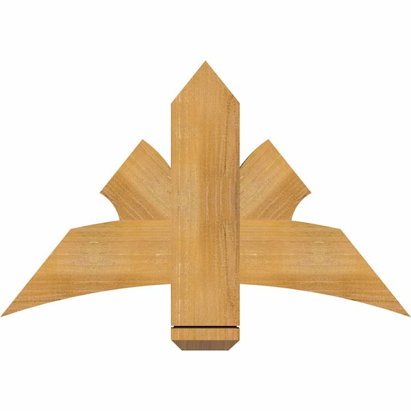 Ekena Millwork Davenport Rough Sawn Timber Gable Bracket, Western Red Cedar, 36"W x 23"H x 2"D x 6"F, 15/12 Pitch GBW036X23X0206DAV00RWR - main